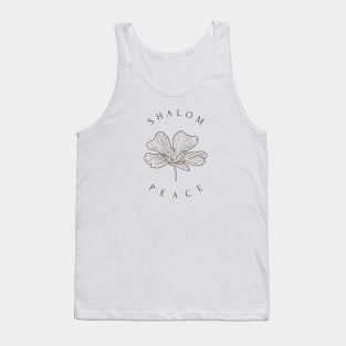 Shalom Peace Floral Design Tank Top